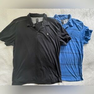 Volcom Black and Blue Men's Polo Shirts